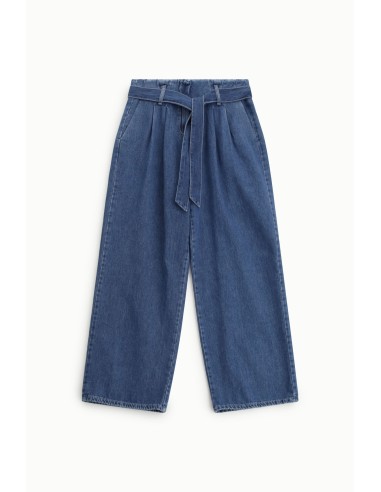 Jeans paperbag de cintura alta com cinto coordenado Please