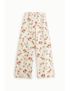 Calças Palazzo Estampa Floral Cintura Alta Please 2