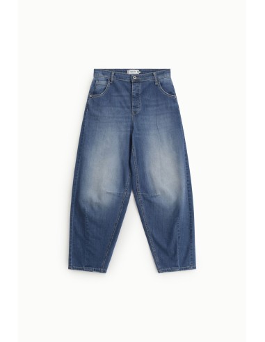 Jeans Balloon Fit de Cintura Alta com Pinças Please