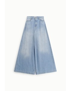Jeans De Perna Larga De Cintura Alta Com Bolsos Please 2