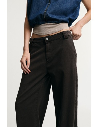 Calças palazzo de cintura baixa com perna ampla Please