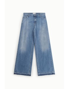 Jeans de Perna Larga com Bainha Desfiada Please 2