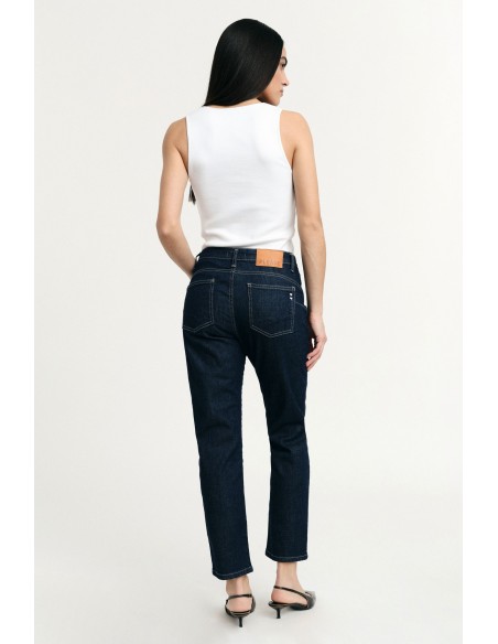 Jeans Regular-fit de perna reta com cinco bolsos Please
