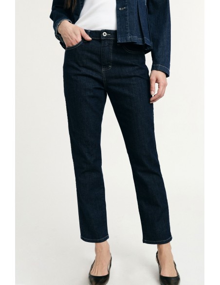 Jeans regular-fit de perna reta com cinco bolsos Please