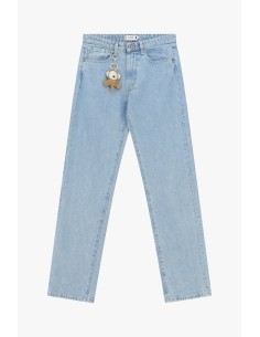 Jeans perna reta, cintura alta, cinco bolsos Please 2