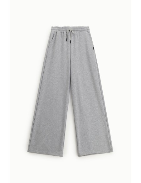 Calças palazzo desportivas de cintura alta com cordão Please