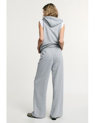 Calças palazzo desportivas de cintura alta com cordão Please