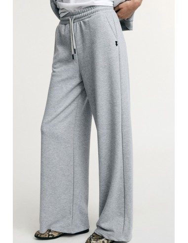 Calças palazzo desportivas de cintura alta com cordão Please