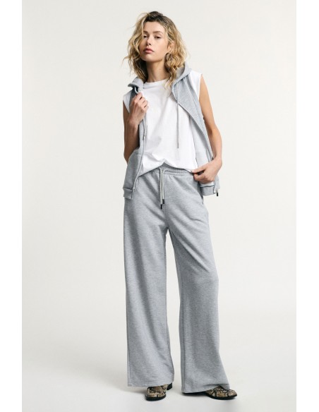 Calças Palazzo Desportivas Cintura Alta Cordão Please