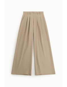 Calças palazzo de cintura alta com pence Please 2