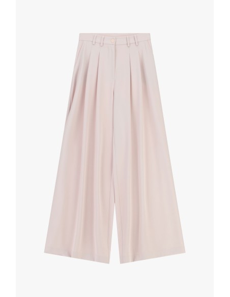 Calças Palazzo A Cintura Alta Com Pinças Please