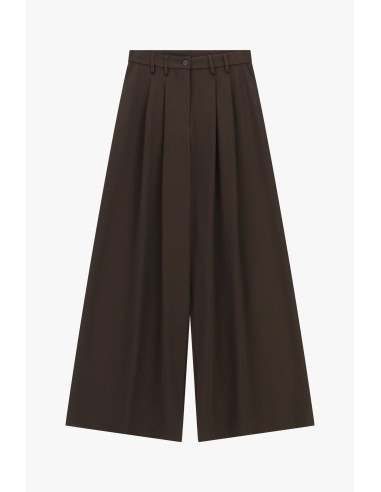 Calças Palazzo de Cintura Alta com Pregas Please