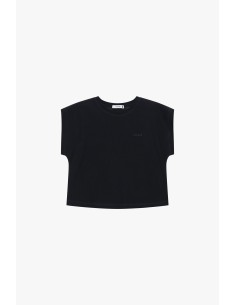 Top cropped sem mangas com decote redondo Please 2