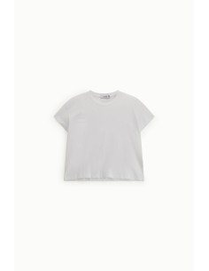 T-shirt cropped, corte regular, gola redonda, lisa Please 2