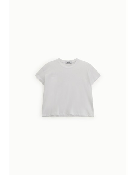 T-Shirt Cropped Corte Regular Gola Redonda Lisa Please