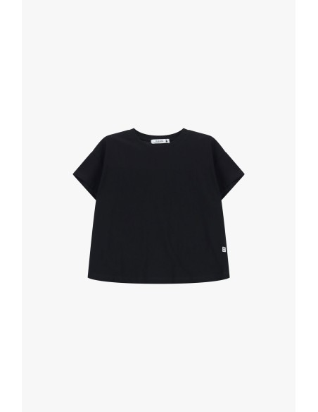 T-shirt Cropped Regular Fit Gola Redonda Cor Lisa Please