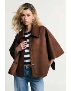 Casaco-camisa oversize com mangas curtas e botões Please