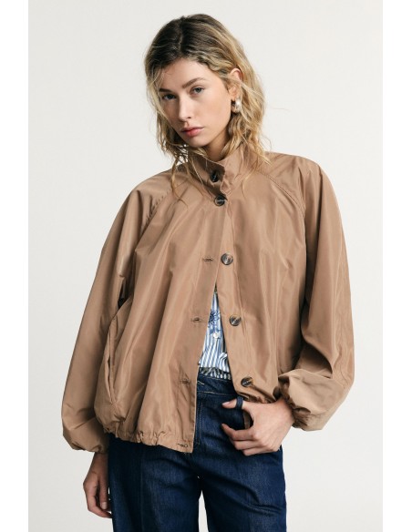 Casaco bomber corte regular com elástico na cintura Please