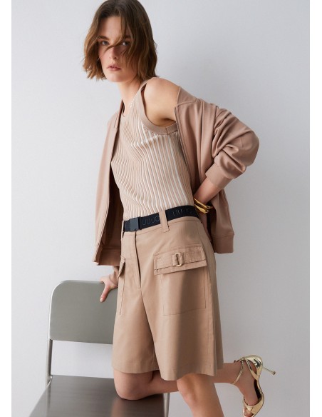 Bermuda com maxi-bolsos Liu Jo