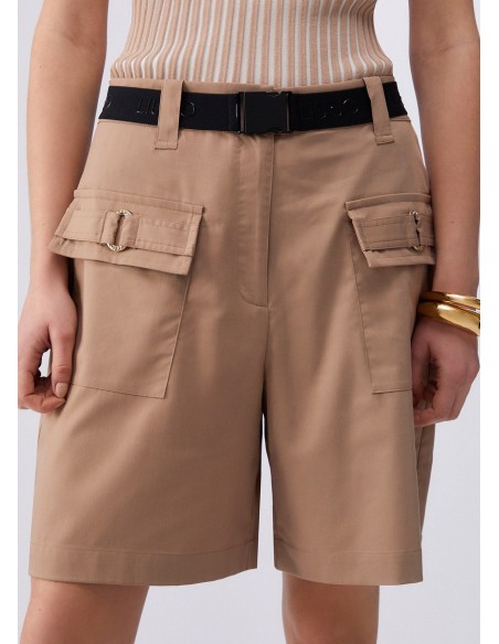 Bermuda com maxi bolsos Liu JO