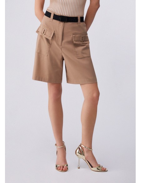 Bermuda com maxi bolsos Liu JO