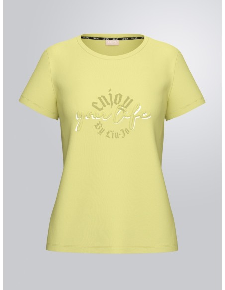T-shirt com logótipo e estampado Liu Jo