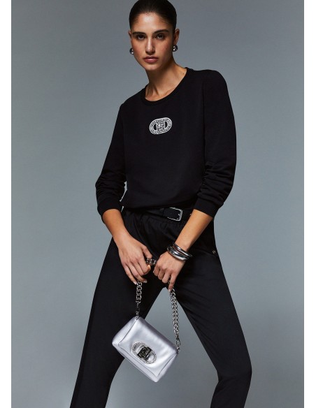 Sweatshirt com detalhes em bijuteria Liu Jo
