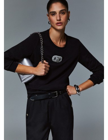 Sweat com detalhes tipo joia Liu Jo