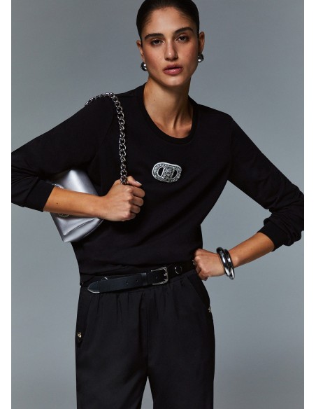 Sweat com detalhes tipo joia Liu Jo