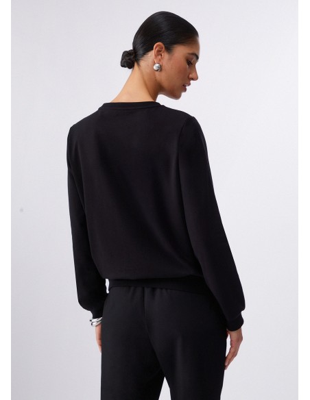 Camisola de felpa com detalhes tipo jóia Liu Jo