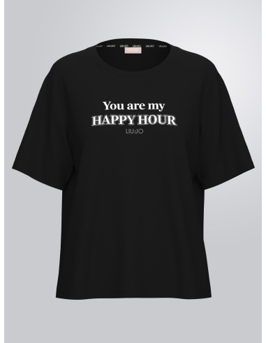 T-shirt com logótipo e estampa Liu Jo