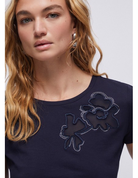 T-shirt com cut-out Liu Jo