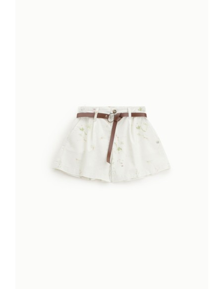 Shorts de corte regular com cintura e estampa delicada Please