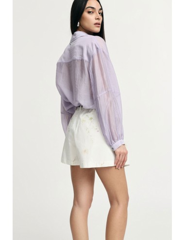 Shorts de corte regular com cintura e estampa delicada Please