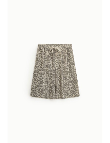 Bermudas com estampa animal e cordão Please