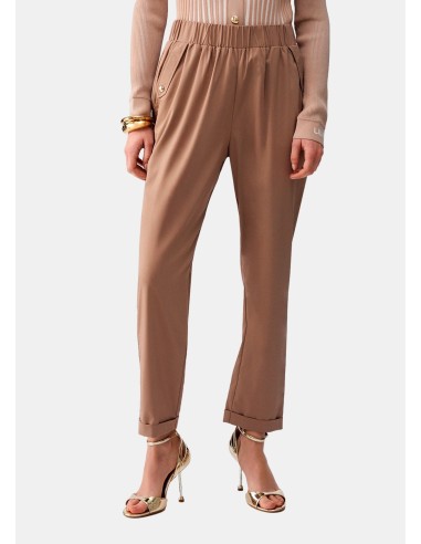 Calças Slim Fit com Barra Virada Liu Jo