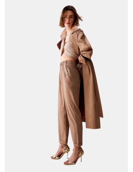 Calças Slim Fit com Reviras Liu Jo