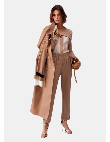 Calças Slim Fit com Dobra Liu Jo