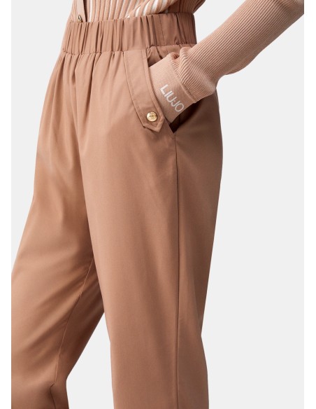 Calças Slim Fit com Barra Virada Liu Jo