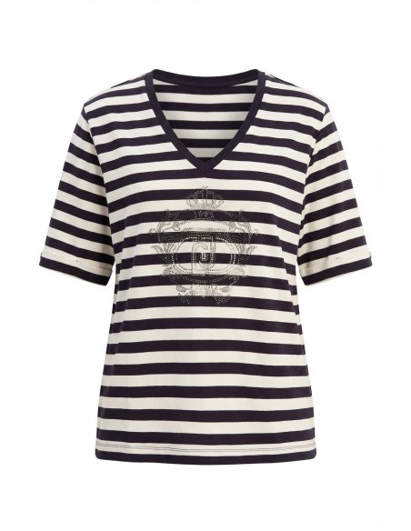 Camisola com riscas e strass Liu Jo