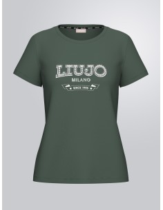 T-shirt com logótipo e pedras preciosas Liu Jo 2