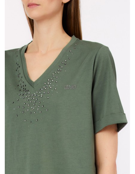T-shirt com strass Liu Jo
