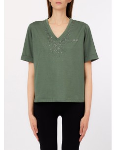 T-shirt com strass Liu Jo