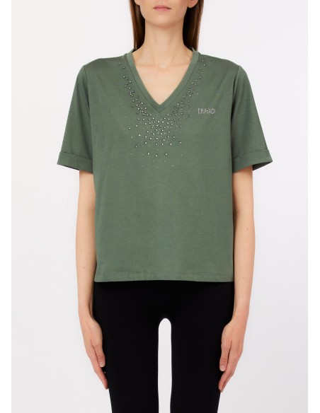 T-shirt com strass Liu Jo
