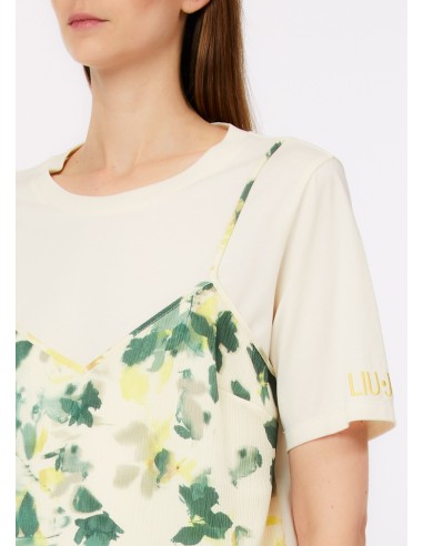 T-shirt com top com estampa floral Liu Jo
