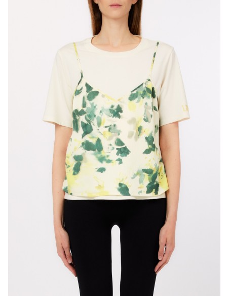 T-shirt com top com estampa floral Liu Jo