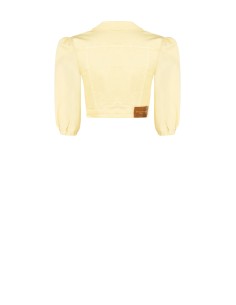 Casaco de ganga cropped elástico com bolsos pequenos Rinascimento 2