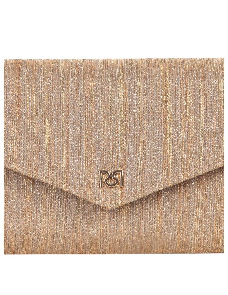 Clutch Rígida Lamé Efeito Glitter com Alça de Corrente Interna Rinascimento