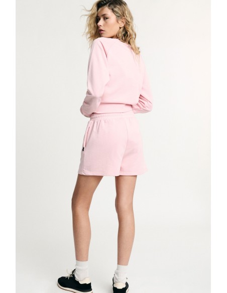 Shorts de corte regular com elástico e cordão Please
