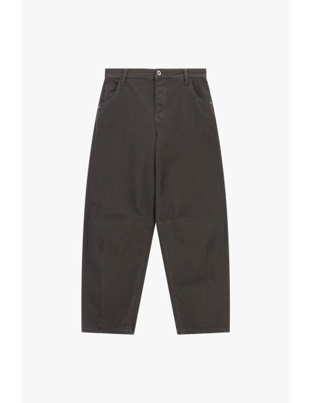 Calças largas de cintura alta com bolsos Please